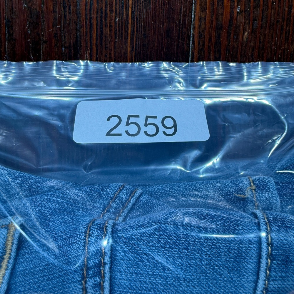 American Eagle Jeans Mens 31x32 Blue Slim Straight Stretch Faded Whiskers - Picture 10 of 10